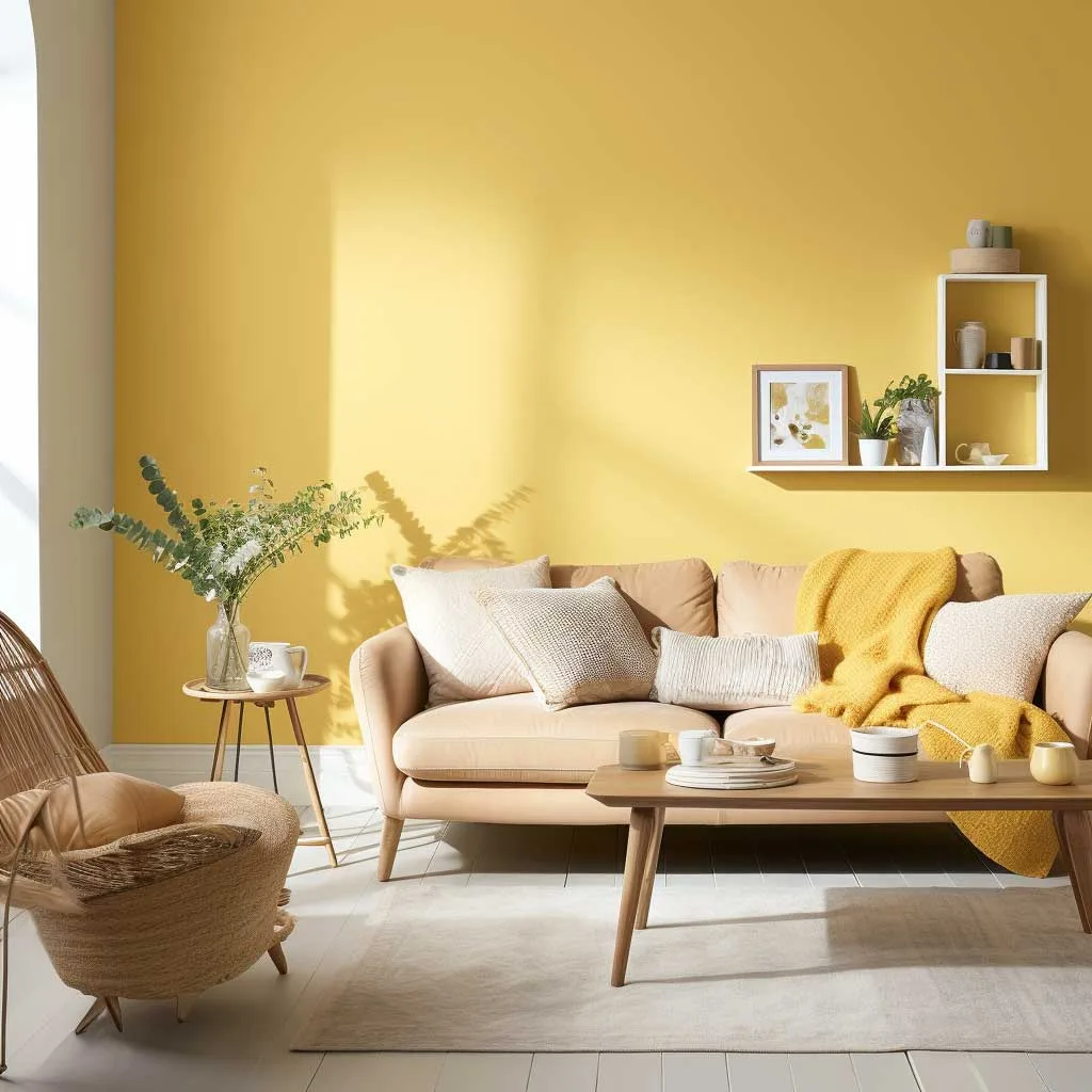 Painted interior room