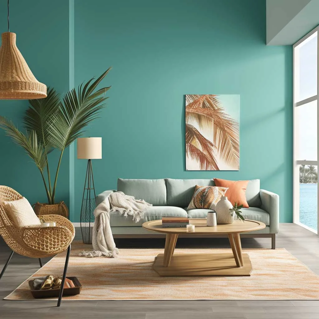 Painted interior room